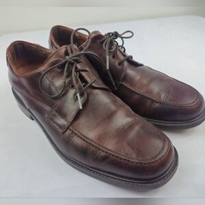 Johnston & Murphy Men's Brown Leather Lace-Up Oxfords